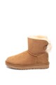 UGG Cizme scurte de piele intoarsa cu funda Fluff Femei