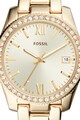 Fossil Woman, Ceas cu bratara metalica si cristale decorative Scarlette Femei