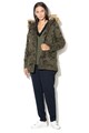 SUPERDRY Jacheta parka cu model camuflaj si blana sintetica detasabila Femei