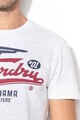 SUPERDRY High Flyers logómintás póló, melange szürke, férfi