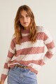 Mango Раиран пуловер Lilianar със свободнопадащи ръкави Жени