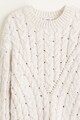 Mango Trenzo pulóver fonott részletekkel női