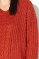 Vero Moda Poca csavart kötésmintás V-nyakú pulóver női