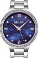 SO&CO New York Кварцов овален часовник с метална верижка Жени