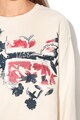 Napapijri Barni grafikai mintás pulóver lekerekített alsó szegéllyel női