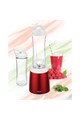 Heinner Blender sport  , 300 W, 2 recipiente tritan 0.6 L, lame inox, Rosu Femei