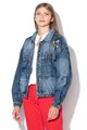 DESIGUAL Jacheta din denim cu imprimeu cu aspect decolorat Mickey Femei