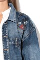 DESIGUAL Jacheta din denim cu imprimeu cu aspect decolorat Mickey Femei