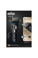 Braun Aparat de ras electric  9242s, SyncroSonic, 40000 rpm, 5 elemente de taiere, Negru/Albastru Barbati