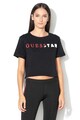 Guess Tricou crop cu imprimeu logo Femei