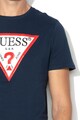 GUESS JEANS Slim fit póló texturált logómintával férfi