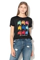 GUESS JEANS Tricou din amestec de modal, cu imprimeu grafic Femei