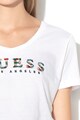 GUESS JEANS Tricou din amestec de modal cu decoratiuni Femei