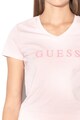 GUESS JEANS Тениска с шпиц деколте и лого Жени