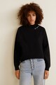 Mango Collar pulóver hímzett szöveges mintával női