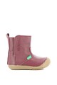 Kickers kids Cizme de piele cu captuseala din lana Fete