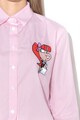 Love Moschino Kockás ing hímzett részlettel női