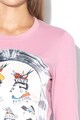 Love Moschino Bluza cu decolteu la baza gatului si aplicatie cu imprimeu Femei