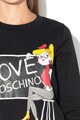 Love Moschino Рокля тип суитшърт с фигурална шарка Жени