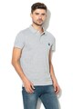 United Colors of Benetton Tricou polo muscle fit din pique, Gri deschis melange, EL-XXL Barbati