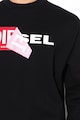 Diesel Bluza sport cu imprimeu logo si decolteu la baza gatului Samy Barbati