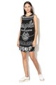 Andy Warhol by Pepe Jeans Rochie mini fara maneci, cu model cu paiete Ray Femei