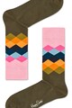 Happy Socks Sosete lungi unisex cu model geometric Femei