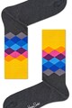 Happy Socks Sosete lungi unisex cu model geometric Femei