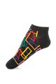 Happy Socks Sosete unisex pana la glezna cu model geometric Barbati