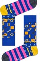 Happy Socks Sosete lungi unisex cu model geometric Femei