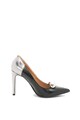 Love Moschino Műbőr tűsarkú cipő fémrátétekkel női