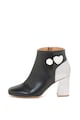 Love Moschino Botine de piele ecologica, cu detalii cu aspect metalizat Femei