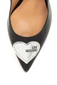 Love Moschino Pantofi stiletto de piele cu aplicatie logo in forma de inima Femei