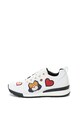 Love Moschino Műbőr sneakers cipő foltrátétekkel női