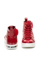 Love Moschino Pantofi sport hi-top din piele lacuita ecologica Femei