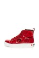 Love Moschino Pantofi sport hi-top din piele lacuita ecologica Femei