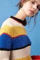 NEXT Рипсен пуловер с цветен блок Жени