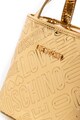 Love Moschino Метализирана чанта с релефно лого Жени