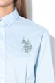 U.S. Polo Assn. Camasa cu aplicatii cu strasuri, Bleu, S Femei