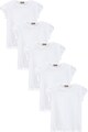 NEXT Set de tricouri cu maneci bufante - 5 piese, Alb Fete