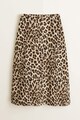 Mango Fusta midi cu animal print Loe Femei