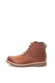 Clarks Ghete de piele cu garnitura din material textil si calapod lat Comet Rock Baieti