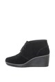 Clarks Ghete de piele intoarsa cu talpa wedge Hazen Charm Femei