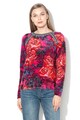 DESIGUAL Pulover din material pufos cu model floral Peony Femei