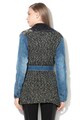 DESIGUAL Cardigan tricotat cu maneci din denim Cordelia Femei