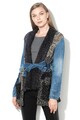 DESIGUAL Cardigan tricotat cu maneci din denim Cordelia Femei