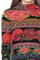 DESIGUAL Bluza cu imprimeu floral si guler inalt Isabella Femei