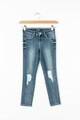 GUESS JEANS Blugi super skinny cu rupturi decorative si aspect decolorat Fete