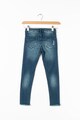 GUESS JEANS Blugi super skinny cu terminatii franjurate Fete