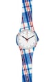 Swatch Ceas unisex cu o curea in carouri din silicon Femei